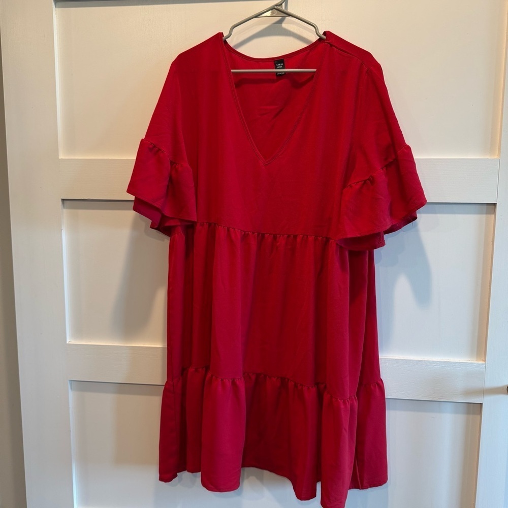 SHEIN Curve 2XL Vibrant Red Dress